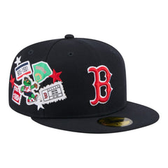 Boston Red Sox New Era City Patch 59FIFTY Fitted Hat - Navy Hats