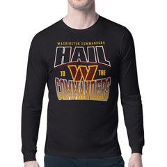 Washington Commanders Starter Comic Style Slogan Long Sleeve T-Shirt Black
