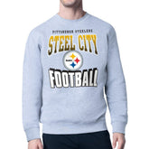 Pittsburgh Steelers Starter Comic Style Sweatshirt Gray