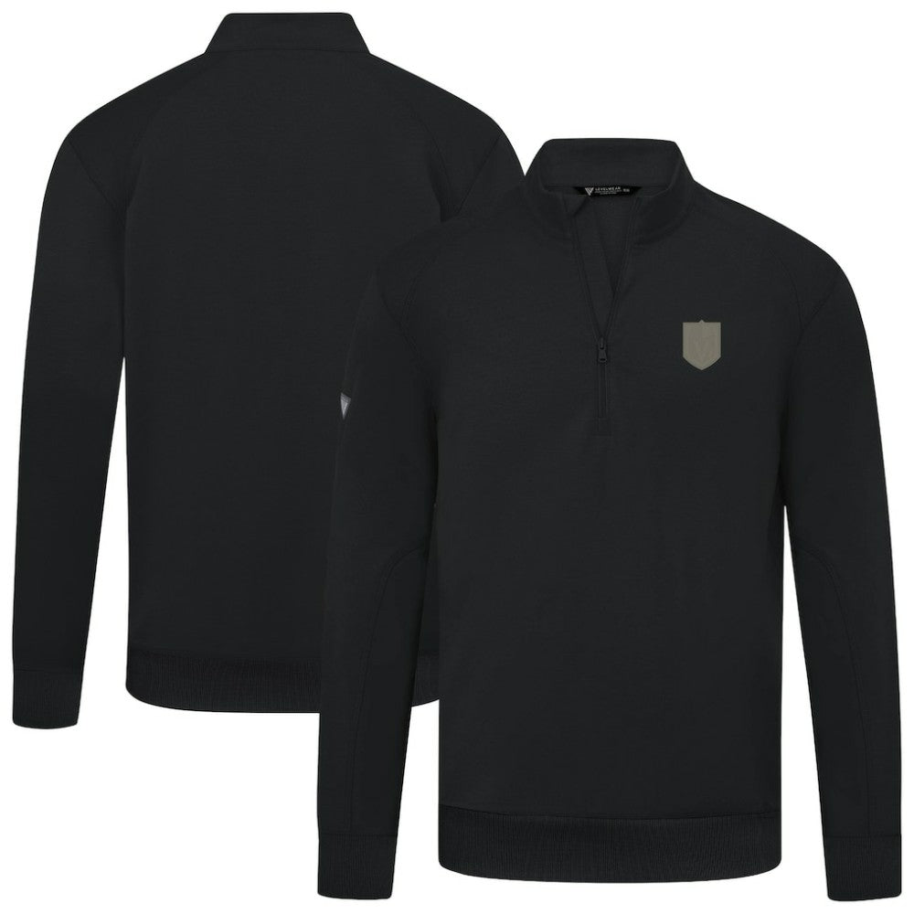 NHL Vegas Golden Knights Levelwear Copper Upright Quarter-Zip Pullover - Black