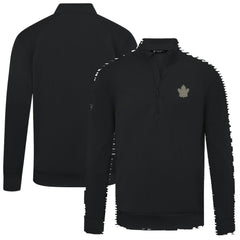 NHL Toronto Maple Leafs Levelwear Copper Upright Quarter-Zip Pullover - Black