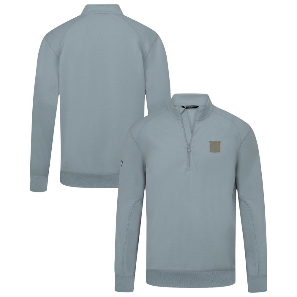 NHL New York Rangers Levelwear Copper Upright Quarter-Zip Pullover - Gray