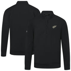 NHL Detroit Red Wings Levelwear Copper Upright Quarter-Zip Pullover - Black