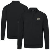 NHL Philadelphia Flyers Levelwear Copper Upright Quarter-Zip Pullover - Black