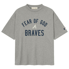 Atlanta Braves Fear of God x MLB 90's Fit T-Shirt - Heather Gray T-shirts