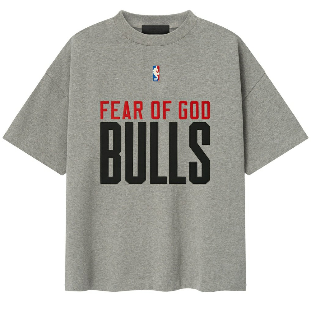 Chicago Bulls Fear of God x NBA Unisex 90s T-Shirt Heather Gray