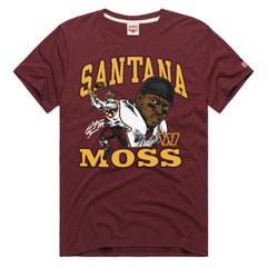Santana Moss Washington Commanders Homage Unisex Retired Player Classic Caricature T-Shirt Burgundy