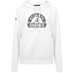 Atlanta Braves Levelwear Women's Adorn Banner Arch Hoodie - White Hoodies