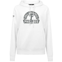 Philadelphia Phillies Levelwear Women's Adorn Banner Arch Hoodie - White Hoodies