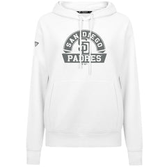 San Diego Padres Levelwear Women's Adorn Banner Arch Hoodie - White Hoodies