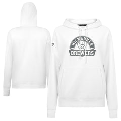 Milwaukee Brewers Levelwear Women's Adorn Banner Arch Hoodie - White Hoodies