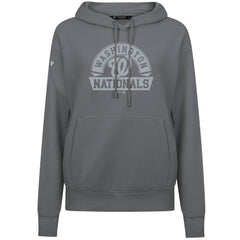 Washington Nationals Levelwear Women's Adorn Banner Arch Hoodie - Stone Hoodies