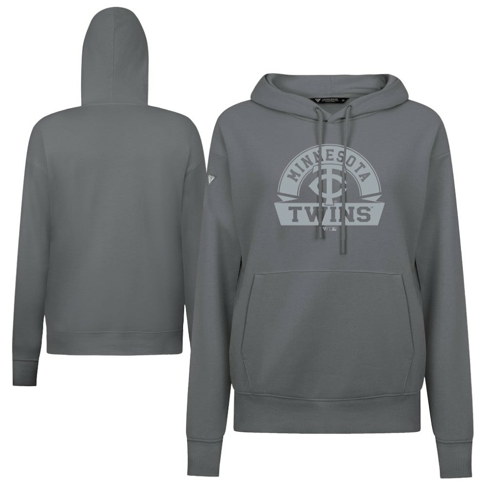 Minnesota Twins Levelwear Women's Adorn Banner Arch Hoodie - Stone Hoodies
