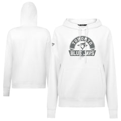 Toronto Blue Jays Levelwear Women's Adorn Banner Arch Hoodie - White Hoodies