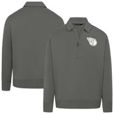 Cleveland Guardians Levelwear Women's Canmore Chenille Logo Quarter-Zip Top - Stone Tops