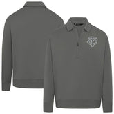 Minnesota Twins Levelwear Women's Canmore Chenille Logo Quarter-Zip Top - Stone Tops