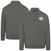 Cincinnati Reds Levelwear Women's Canmore Chenille Logo Quarter-Zip Top - Stone Tops