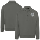 Milwaukee Brewers Levelwear Women's Canmore Chenille Logo Quarter-Zip Top - Stone Tops