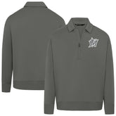 Miami Marlins Levelwear Women's Canmore Chenille Logo Quarter-Zip Top - Stone Tops
