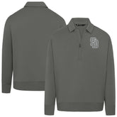 San Diego Padres Levelwear Women's Canmore Chenille Logo Quarter-Zip Top - Stone Tops