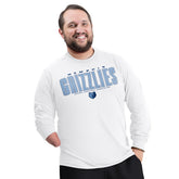 Memphis Grizzlies G-III Sports by Carl Banks Adaptive Printed Mesh Effect Long Sleeve T-Shirt White