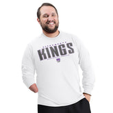 Sacramento Kings G-III Sports by Carl Banks Adaptive Printed Mesh Effect Long Sleeve T-Shirt White