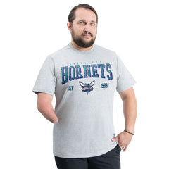 Charlotte Hornets G-III Sports by Carl Banks Adaptive Classic Team Spirit Short Sleeve T-Shirt Gray