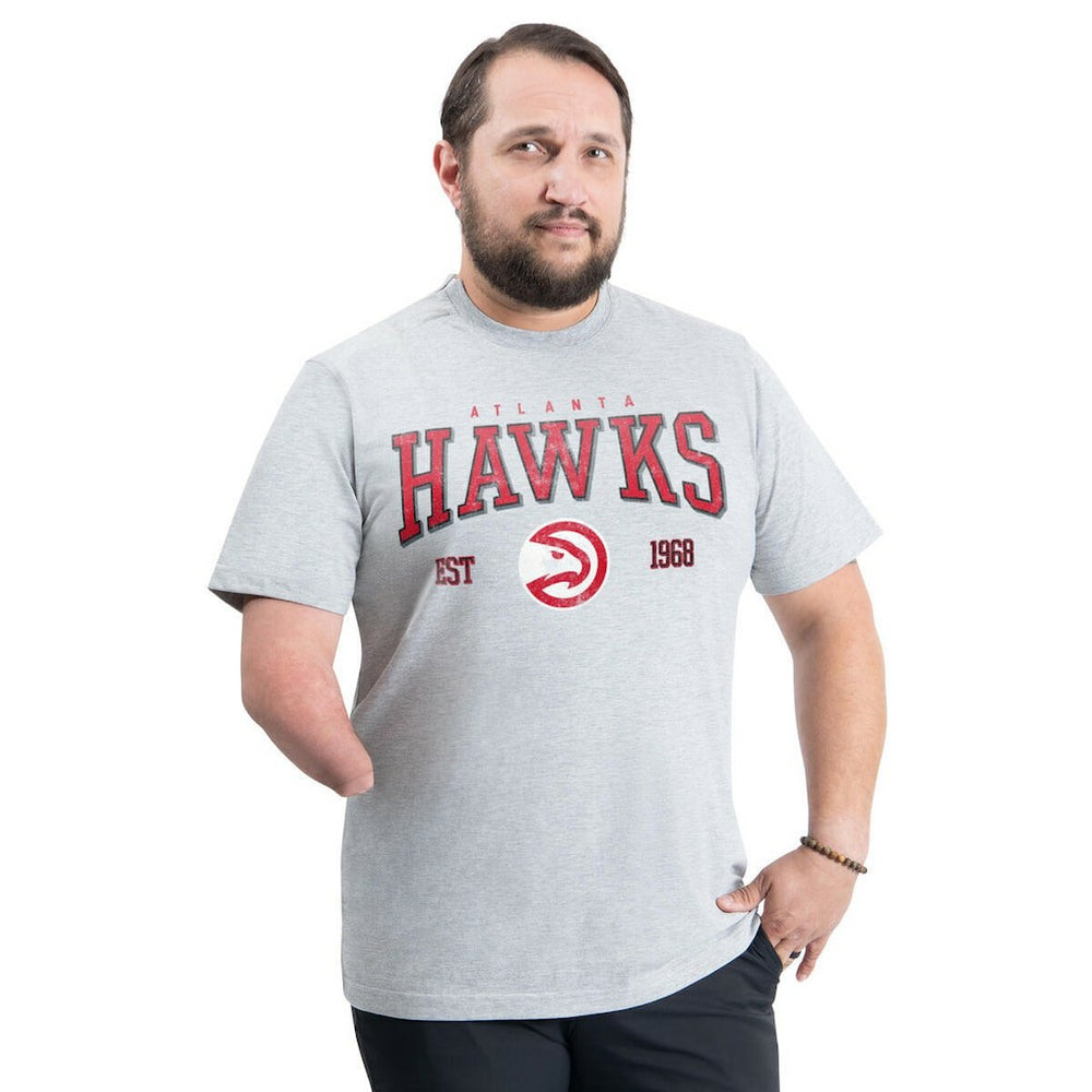 Atlanta Hawks G-III Sports by Carl Banks Adaptive Classic Team Spirit Short Sleeve T-Shirt Gray