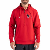Houston Texans Cutter & Buck Roam Eco Half-Zip Recycled Pullover Hoodie Red