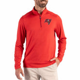 Tampa Bay Buccaneers Cutter & Buck Coastline Epic Comfort Recycled Quarter-Zip Pullover Red