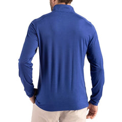 New York Giants Cutter & Buck Coastline Epic Comfort Recycled Quarter-Zip Pullover Royal