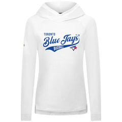 Toronto Blue Jays Levelwear Women's Slender Glide Raglan Hoodie - White Hoodies