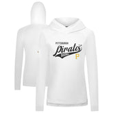 Pittsburgh Pirates Levelwear Women's Slender Glide Raglan Hoodie - White Hoodies