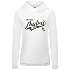 San Diego Padres Levelwear Women's Slender Glide Raglan Hoodie - White Hoodies