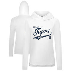 Detroit Tigers Levelwear Women's Slender Glide Raglan Hoodie - White Hoodies