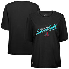 Arizona Diamondbacks Levelwear Women's Bloom Sizzle T-Shirt - Black T-shirts