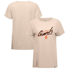 San Francisco Giants Levelwear Women's Influx Sizzle T-Shirt - Khaki T-shirts