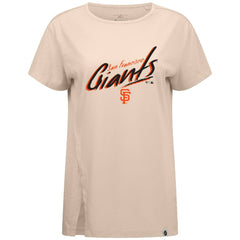 San Francisco Giants Levelwear Women's Influx Sizzle T-Shirt - Khaki T-shirts