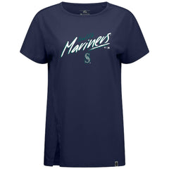 Seattle Mariners Levelwear Women's Influx Sizzle T-Shirt - Navy T-shirts