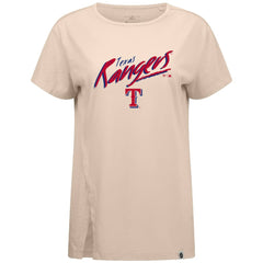 Texas Rangers Levelwear Women's Influx Sizzle T-Shirt - Khaki T-shirts