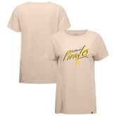 Pittsburgh Pirates Levelwear Women's Influx Sizzle T-Shirt - Khaki T-shirts