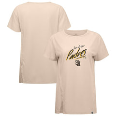 San Diego Padres Levelwear Women's Influx Sizzle T-Shirt - Khaki T-shirts