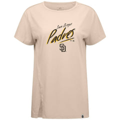 San Diego Padres Levelwear Women's Influx Sizzle T-Shirt - Khaki T-shirts