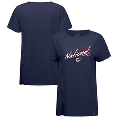 Washington Nationals Levelwear Women's Influx Sizzle T-Shirt - Navy T-shirts