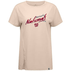 Washington Nationals Levelwear Women's Influx Sizzle T-Shirt - Khaki T-shirts
