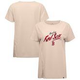Boston Red Sox Levelwear Women's Influx Sizzle T-Shirt - Khaki T-shirts