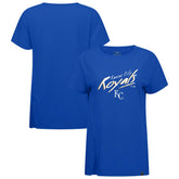 Kansas City Royals Levelwear Women's Influx Sizzle T-Shirt - Royal T-shirts