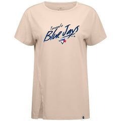 Toronto Blue Jays Levelwear Women's Influx Sizzle T-Shirt - Khaki T-shirts