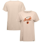 Baltimore Orioles Levelwear Women's Influx Sizzle T-Shirt - Khaki T-shirts