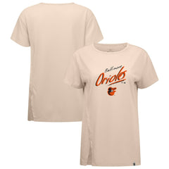 Baltimore Orioles Levelwear Women's Influx Sizzle T-Shirt - Khaki T-shirts